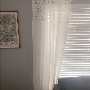 Sheer banded geo macrame window curtain panels (x2 panels) opalhouse x jungalow